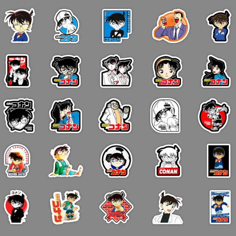 10/30/50pcs Anime Detective Conan Graffiti Diy Car Bike Skateboard Travel Suitcase Phone Laptop Luggage Stickers Cute Kids