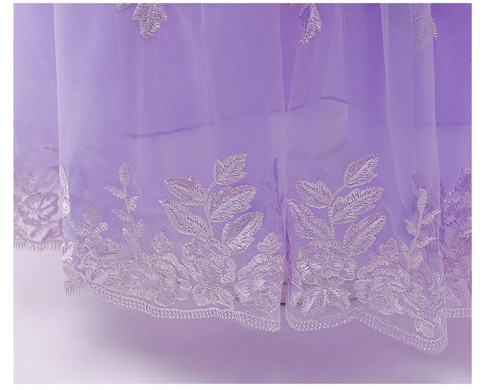 Mädchen Cosplay Prinzessin Aurora Rapunzel verkleiden Kinder Weihnachten Halloween Tüll Kostüm für Kinder Mädchen Geburtstag – Detail 8