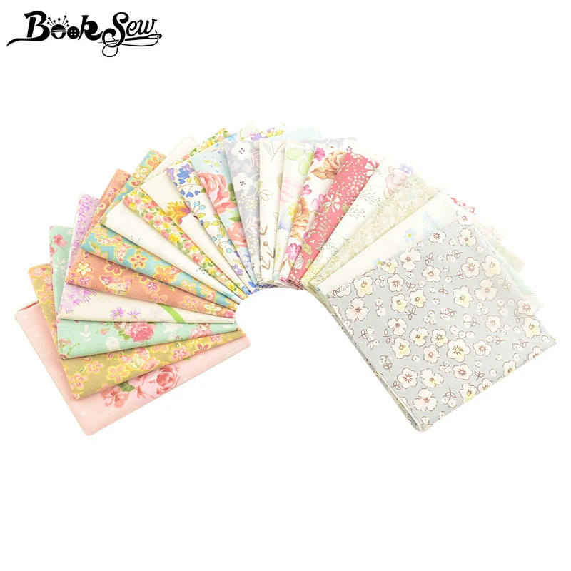 Booksew 25x45cm 100% tessuto di cotone fiori Design Telas Algodon Patchwork cuscino per cucire materiale Tissu tessuto per la casa fai da te