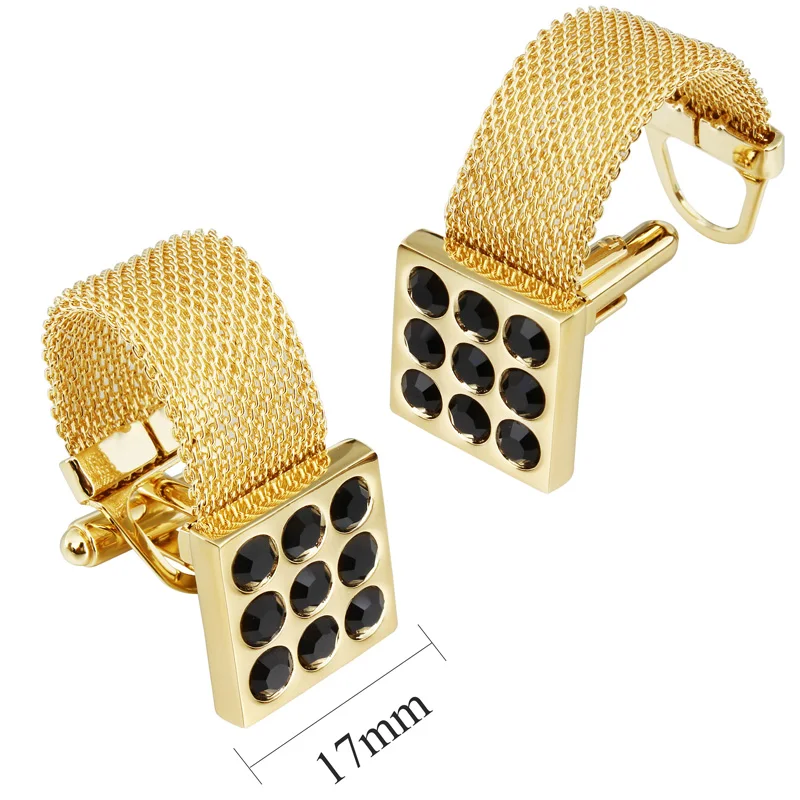 Crystal Cufflinks for men with Chain,Men French Cuff Shirt,Fashionable Jewellery Accessories for Men for Christmas,Wedding Party