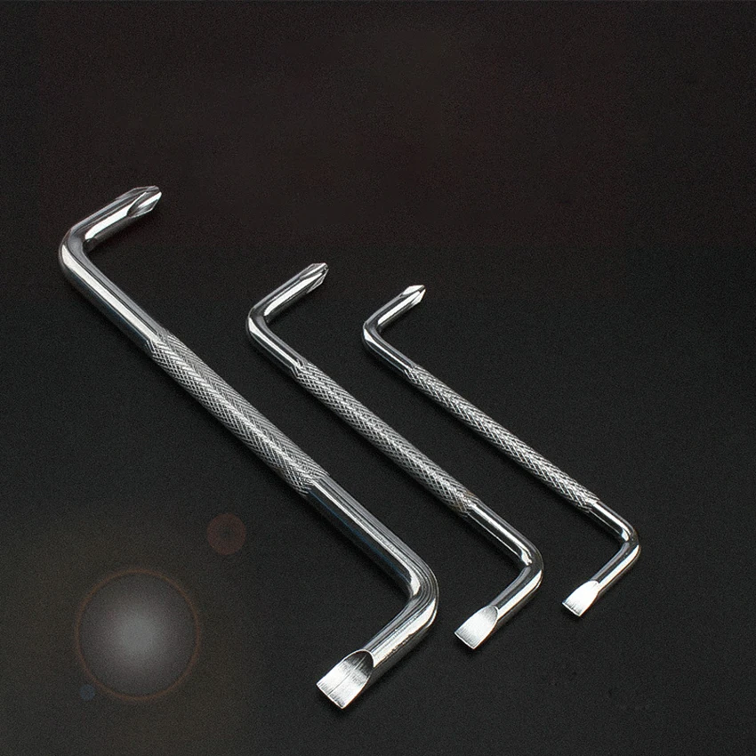 3 pz/set cacciavite di Offset di 5mm 6mm 8mm, acciaio 45 #, specchio lucidato, cacciaviti doppi di riparazione delle teste per la famiglia automatica