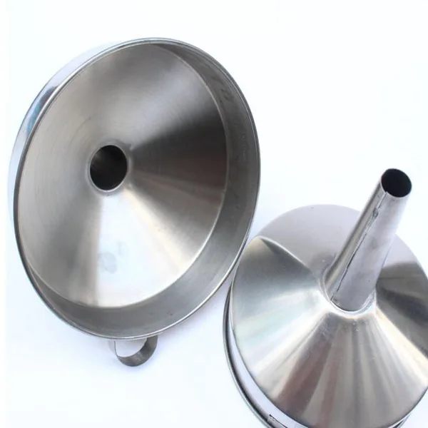 

100pcs 4.3inch 11cm Diameter Stainless Steel Funnel Transferring Liquid Wide Mouth Canning Hopper Kitchen Accessories