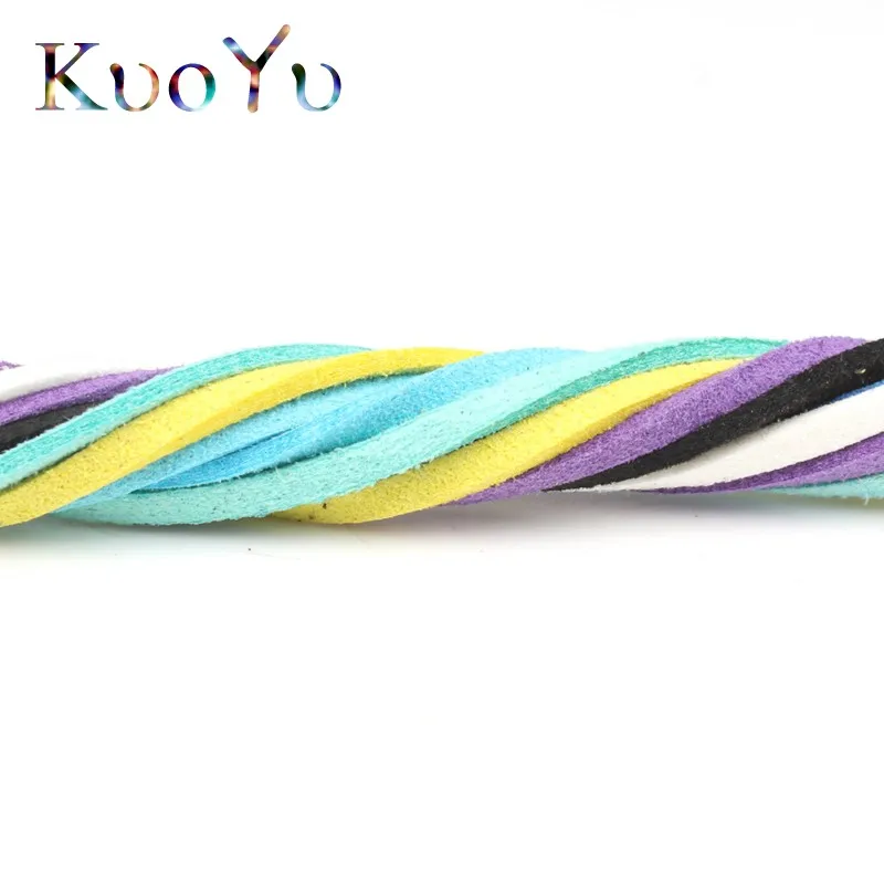 5m/lot Faux Suede Cord Korean Velvet Rope Thread String Cords Fit Craft Necklace Bracelet For Jewelry Making Findings 10Colors