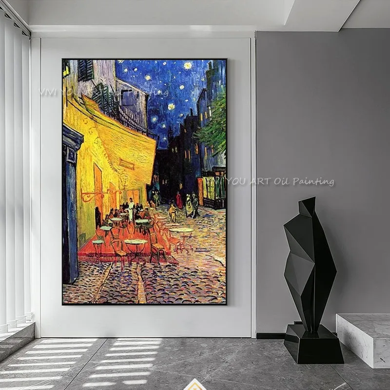 Handmade Cafe Modern Impressionism Vincent Van Gogh Art Oil Painting Wall Picture Canvas Art Picture For Restaurant Home Decor