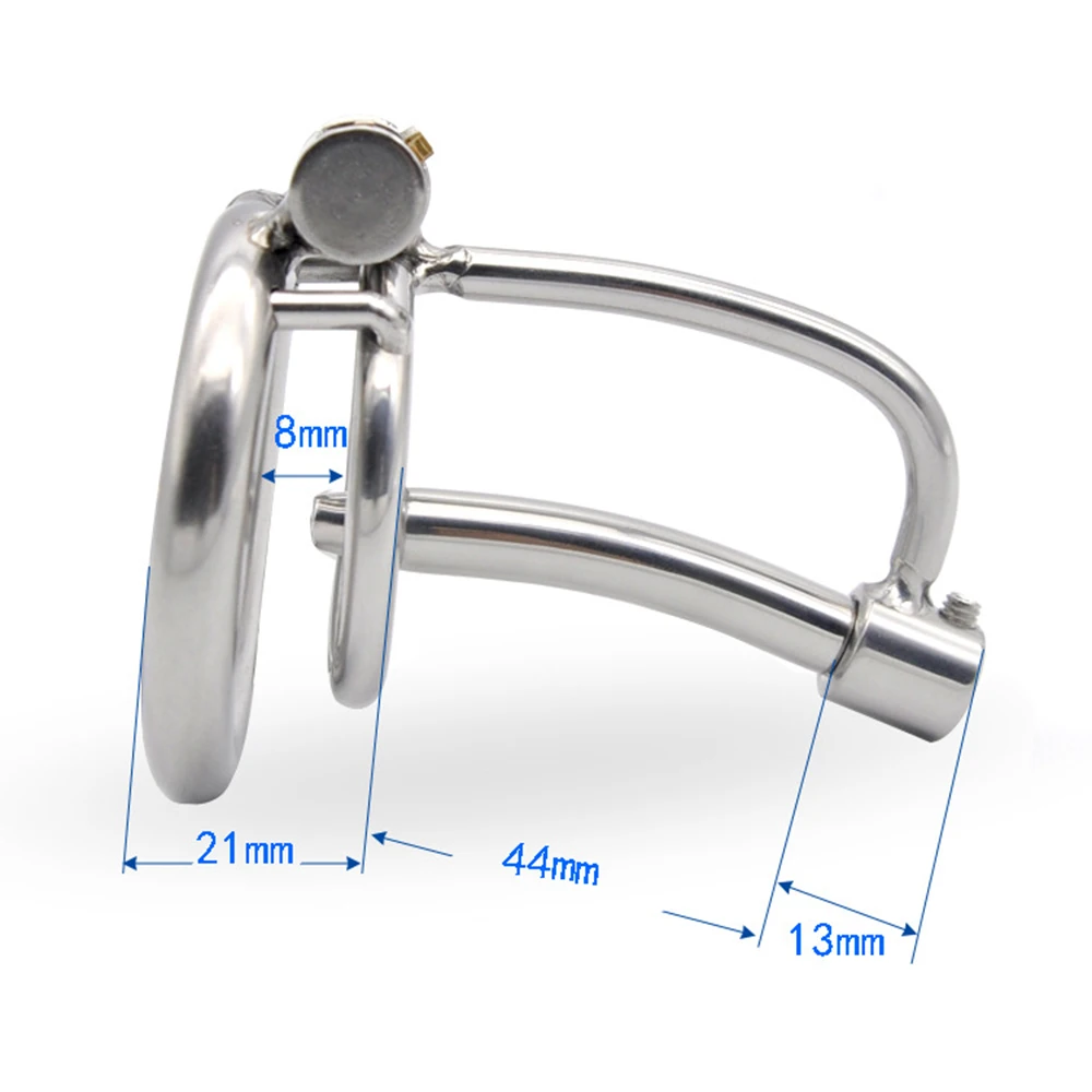 Stainless Steel Male Chastity Devices Cock Cage With Urethral Catheter Penis Lock Cock Ring Sex Toys For Men Chastity Belt