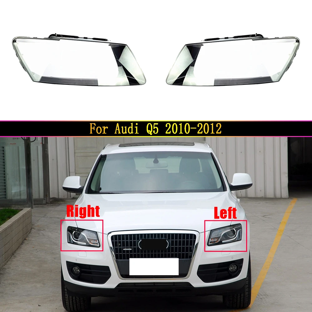 

Car Front Headlamp Glass Lamp Transparent Lampshade Shell Headlight Cover For Audi Q5 2010 2011 2012 Auto Light Housing Case