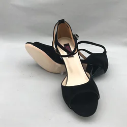 Classical Black Flamenco Dance Shoes Argentina Tango Shoes pratice shoes MST6282ABLS  Leather Hard Sole 7.5cm 9cm heel available