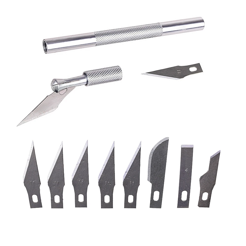 Metal Carving Scalpel Knife Tools Kit Anti-Slip Blades Engraving Craft Craft knives Mobile Phone PCB DIY Hobby Repair Hand Tools