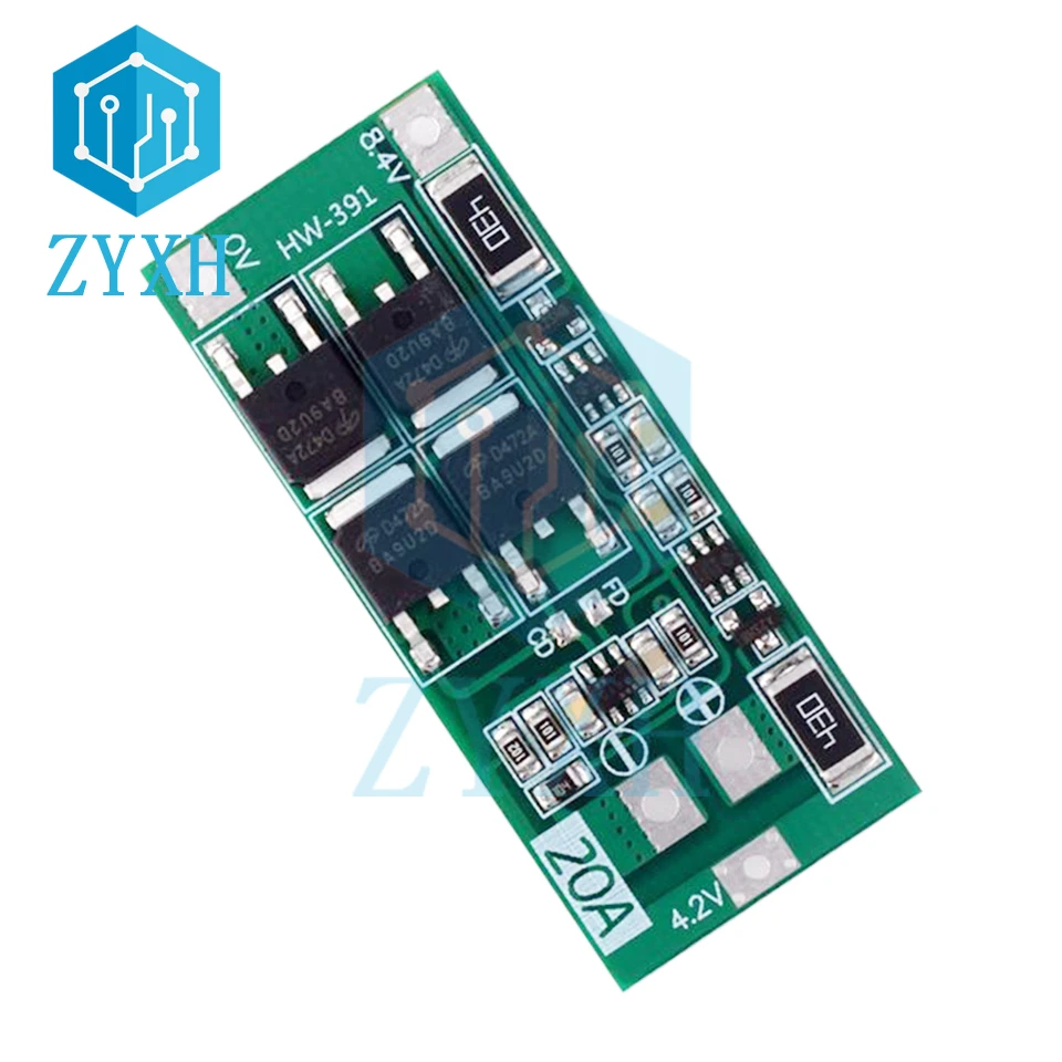 Balanced Version BMS 2S 20A 7.4V 8.4V 18650 Lithium Battery Packs Charge Board Overcharge Protection Equalizer For Drill Motor