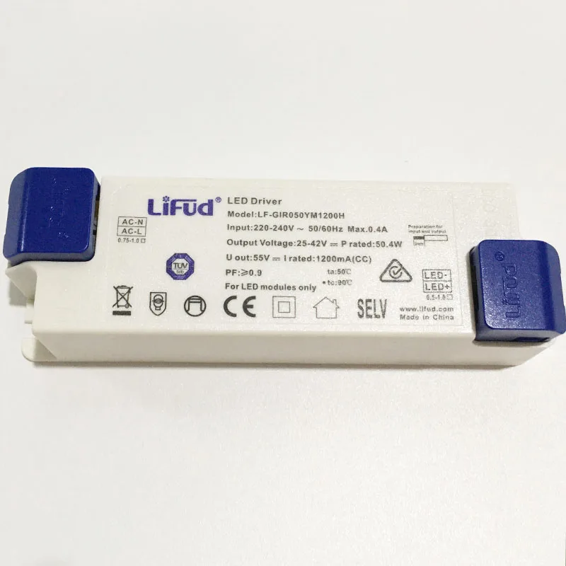 Imagem -04 - Motorista 3050w do Diodo Emissor de Luz de Lifud Lf-gir050ym1200ma Conduziu o Transformador sem a Entrada do Cabo 220240v 50 60hz Tensão de Saída 2542v 1200ma o