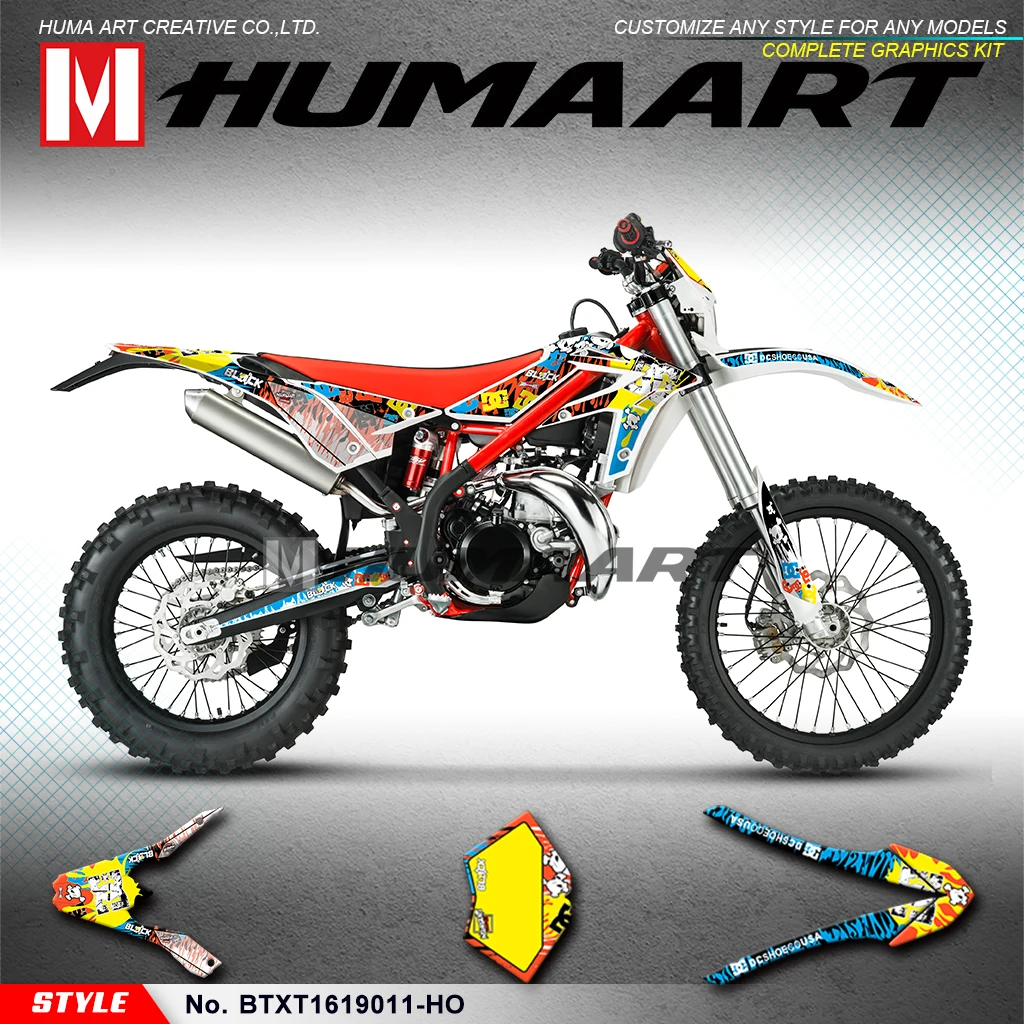 HUMAART Custom Graphics Enduro Stickers Vinyl Decals for Beta X-trainer 250 300 Xtrainer 2016 2017 2018 2019, BTXT1619011-HO