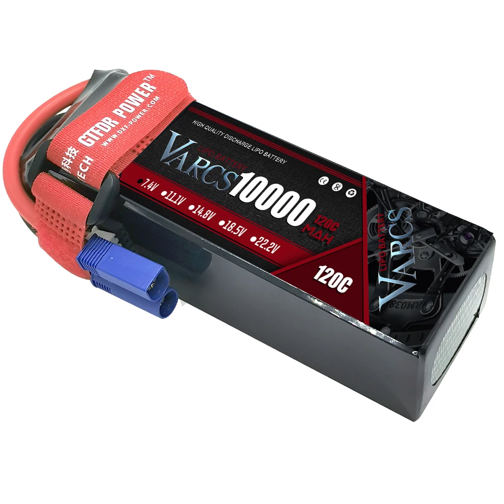 Batteria VARCS 4S Lipo 14.8V 10000mAh 120C 240C Deans/T XT90 EC5 TRX XT60 per RC 1/8 1/10 modelli di serbatoi per autocarri XXMAX Arrama 8S