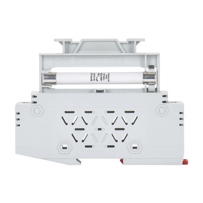 RTPV Solar Photovoltaic DC Fuse 1A To 63A Guide Rail Mounting 1500V PV Direct Current Fuse Holder Only Fuse 1038 1085 1451