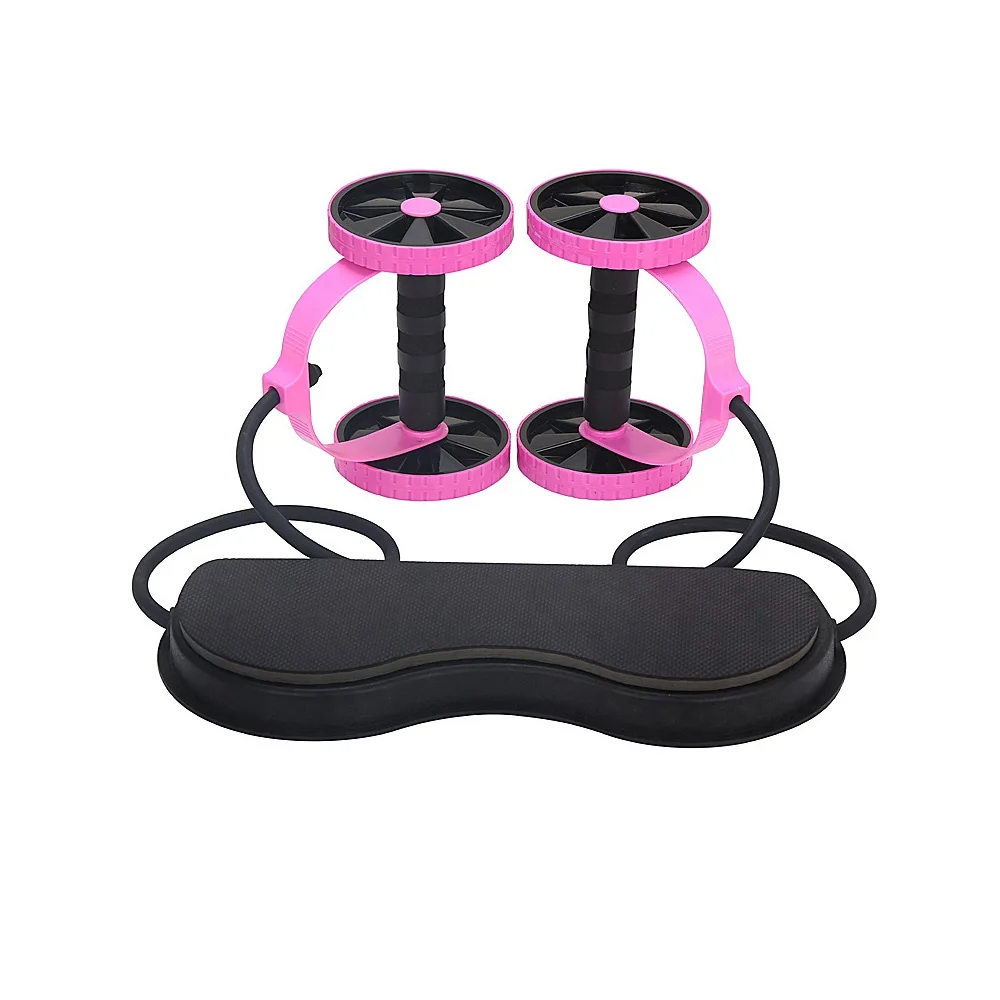 Roda de rolo duplo ab para treino, equipamento esportivo e de exercício abdominal para homens e mulheres, fácil de usar, fitness