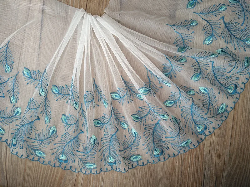 

10Yds Embroidered Lace Fabric Mesh Net DIY Handmade Materials Width 28cm Trim Clothing Accessories