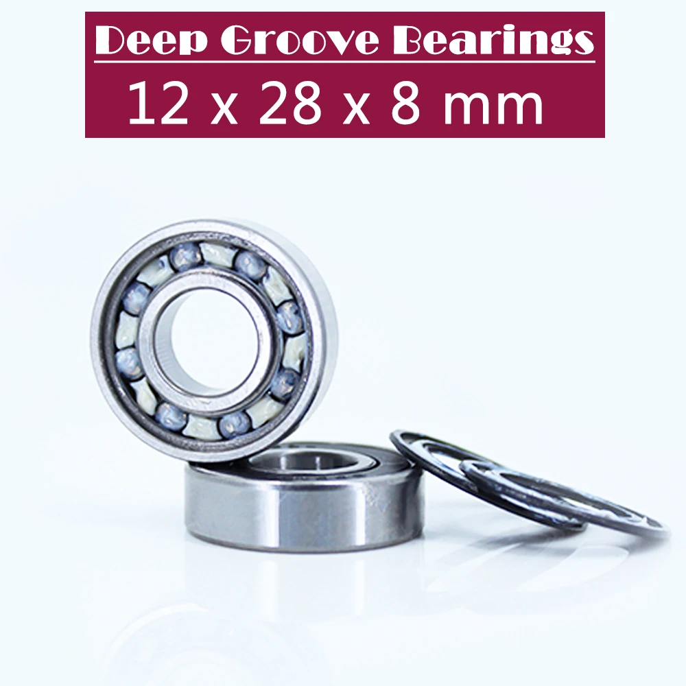 6001RZ Bearing 12*28*8 mm ( 10 PCS ) Mute For Vacuum Cleaners 6001 RS 2RZ Ball Bearings 6001RS 2RS With Nylon Cage