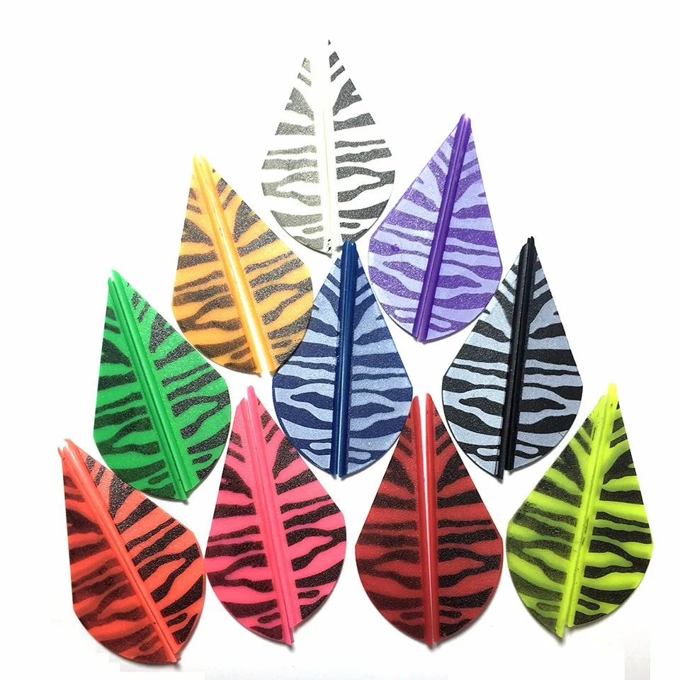 36pcs 2 Inches Leopard Pattern Arrows Vanes TPU Arrow Feather Arrow Fletches For Archery Arrow  DIY Arrow Accessory Fashion