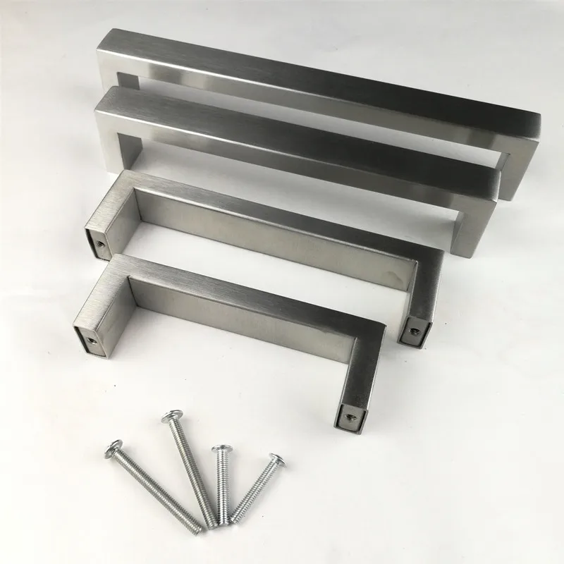 10*20mm Square Bar door handle Stainless Steel Kitchen Door Cabinet Handle Pull Knob 4.2\