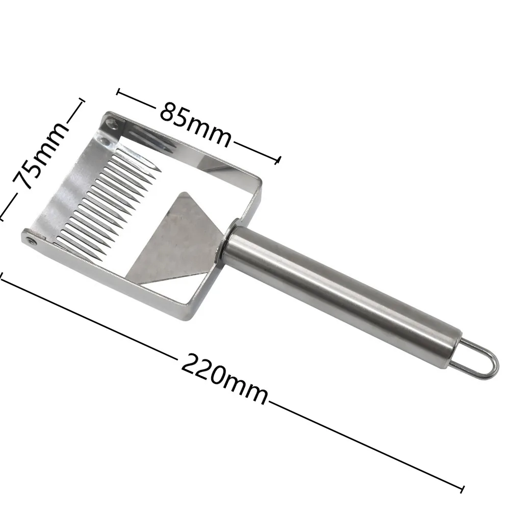 Stainless Steel Honey Scraper Fork Beekeeping Honey Uncapping Bee Hive Beekeeping Bee Scraper Shovel Tools Honey Knife 1 Pcs