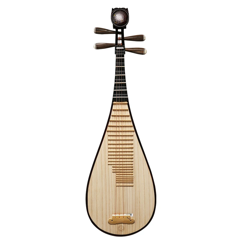 Pipa Musical Instrument Hardwood Bone Flower Sycamore Wood Panel Color Wood Back for Beginner and Professional Player