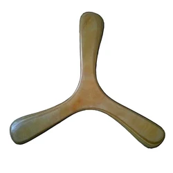 Handmade Wooden Wood Boomerang Outdoor Toy UFO Throw and Catch Flying Disc Family Game Fun Sport for Kids Adults Outdoor