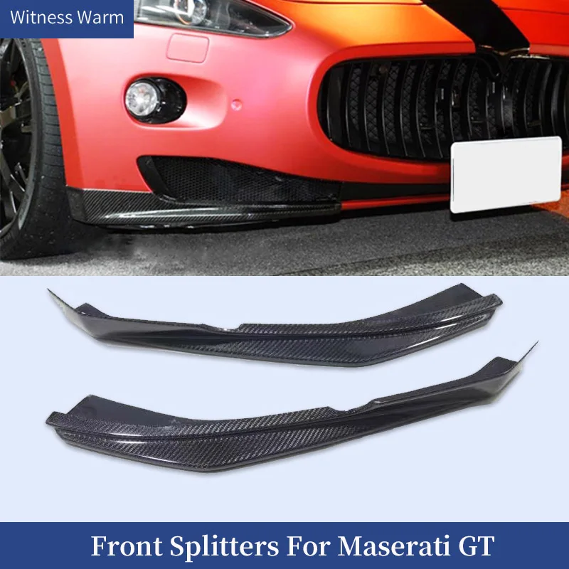 High quality Carbon Fiber Car body kit Front Bumper Wrap Angle Splitters Side Aprons For Maserati GT GTS Gran Turismo 2007-2015