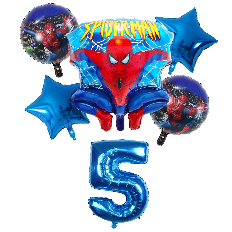 Spider Superhero man palloncini Foil Air Globos Avengers kids 1 2 3 4 5 anni decorazione per feste di compleanno Baby Shower giocattolo per bambini