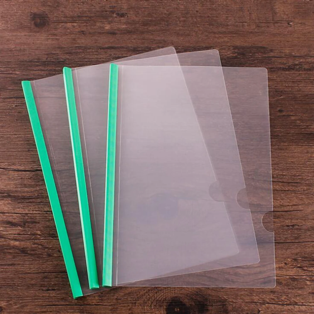 Transparante Map Bestandsmap 4 Geladen Rod Clamp A4 Transparante Staaf Klem Insert Bestandsmap Boek Rapport