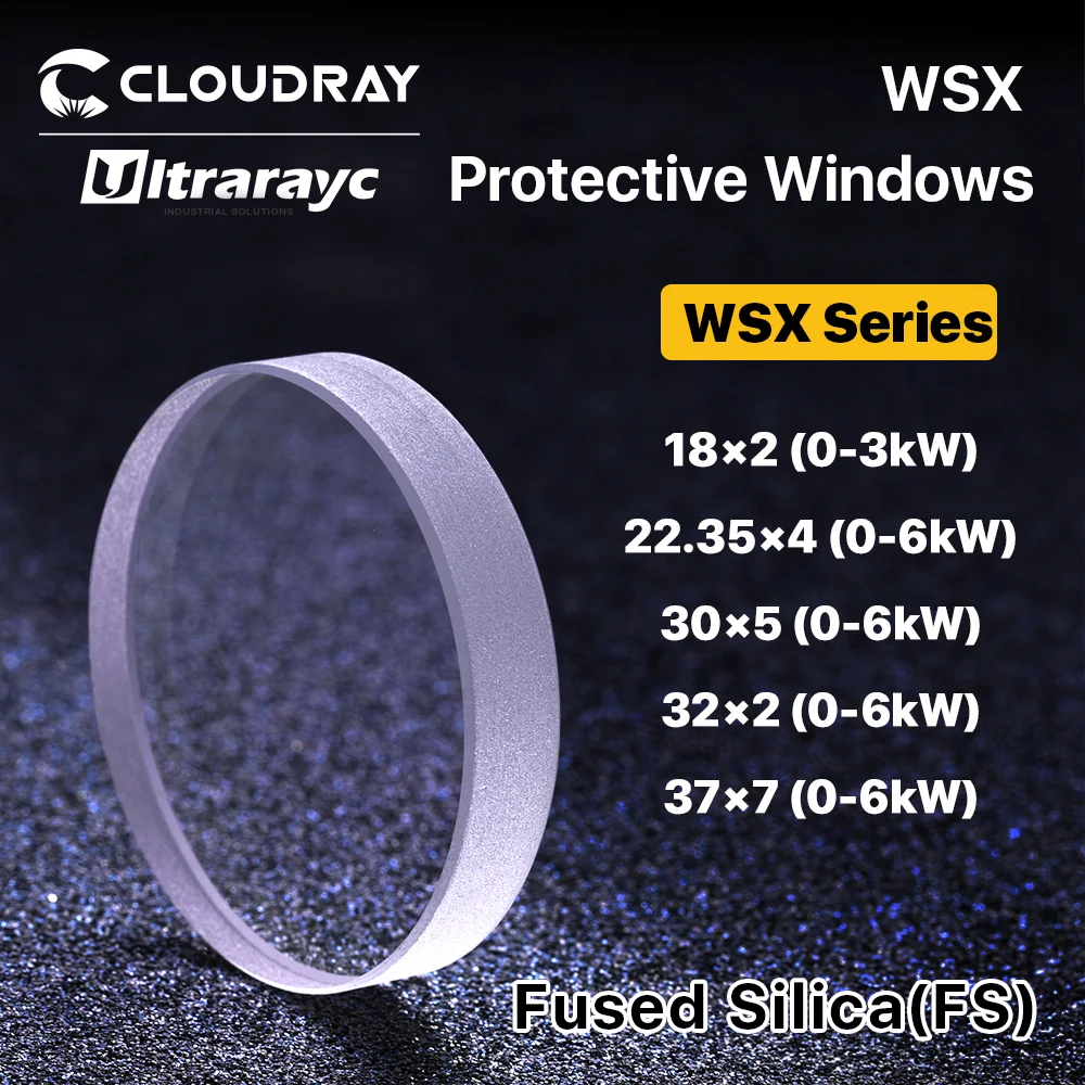 Ultrarayc-lente protectora WSX para Windows, lente óptica de 0 a 6kW para cabezal láser WSX ND18 MN15 NC12 NC30 NC60, 18x2/30x5/37x7