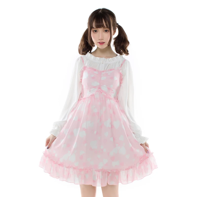 Chăm Sóc Bé Gái Jsk Yếm Đầm Công Chúa Lolita Đầm Vintage Phối Ren Nơ Cổ Peter Pan Cao Cấp Victoria Đầm Kawaii