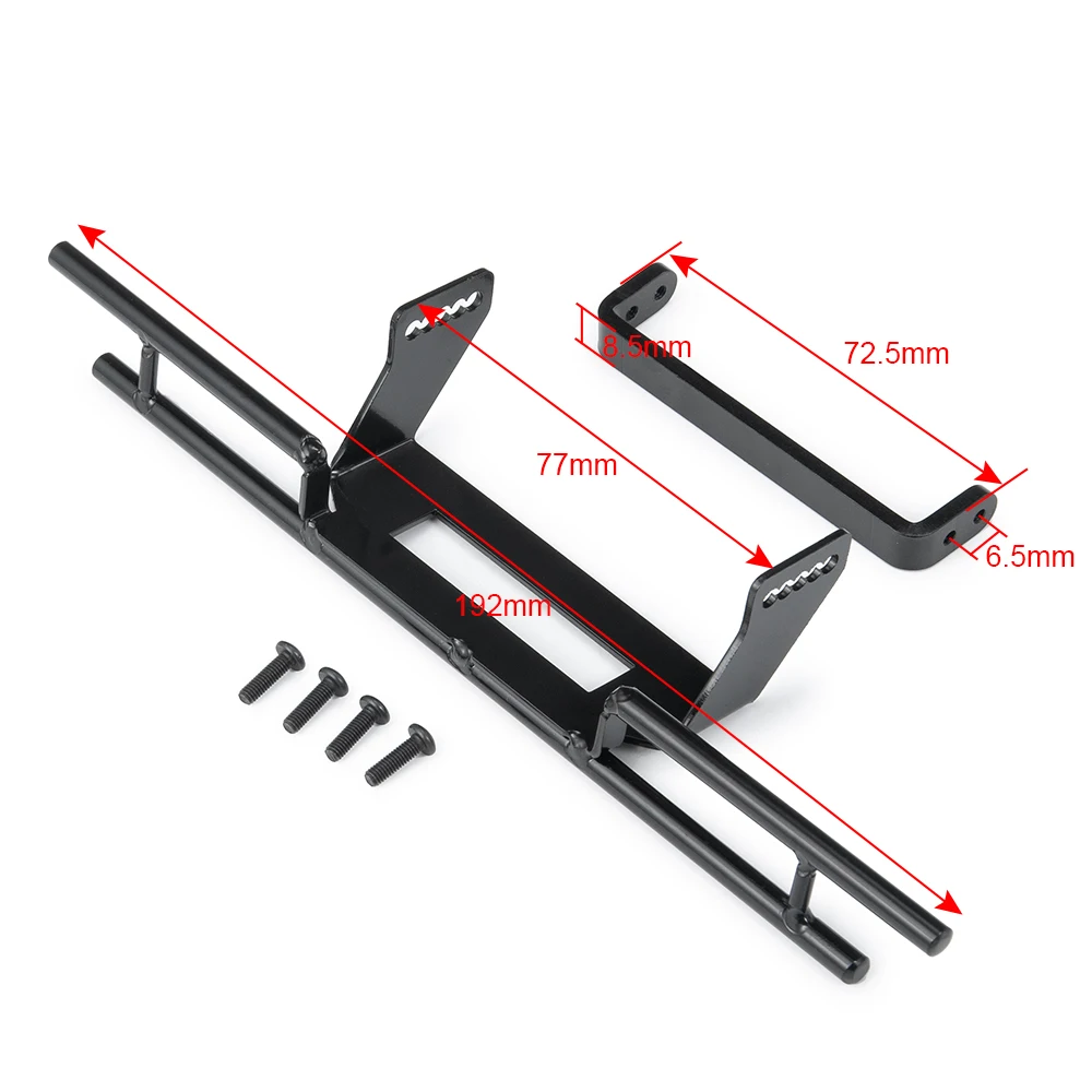 AXSPEED Metal Rear Bumper Anti-collision with Frame Bracket for TRX-4 G500 TRX-6 G63 1/10 RC Crawler Car Model Upgrade Parts