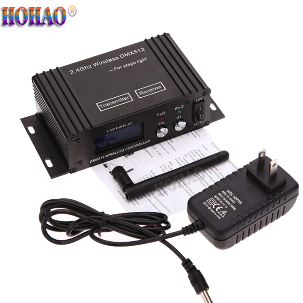 

HOHAO 2.4G Wireless DMX512 Transceiver DMX Controller WiFi Led Par Sharpy Beam Disco Dj Lamp 2x A Lots Fast FreeShipping