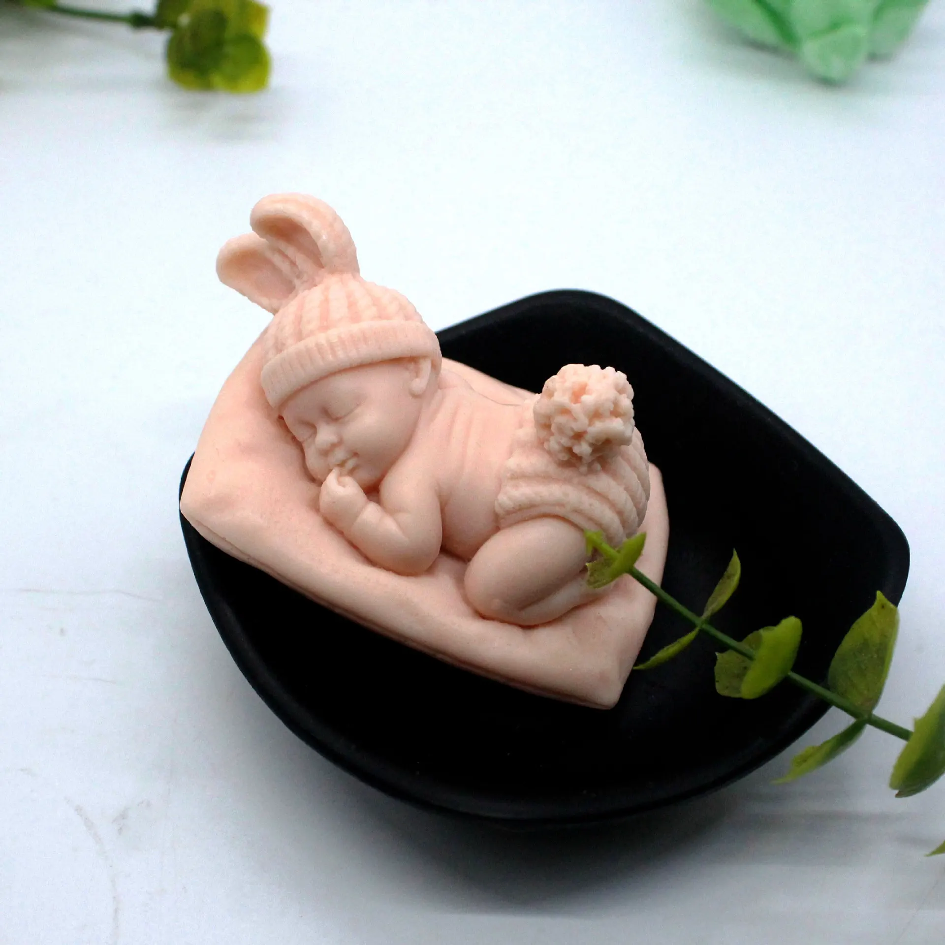 3D Sleeping Baby Silicone Soap Mold DIY Resin Plaster Craft  Chocolate Baking Tool Cake Decor Handmade Candle Making Cake Mold