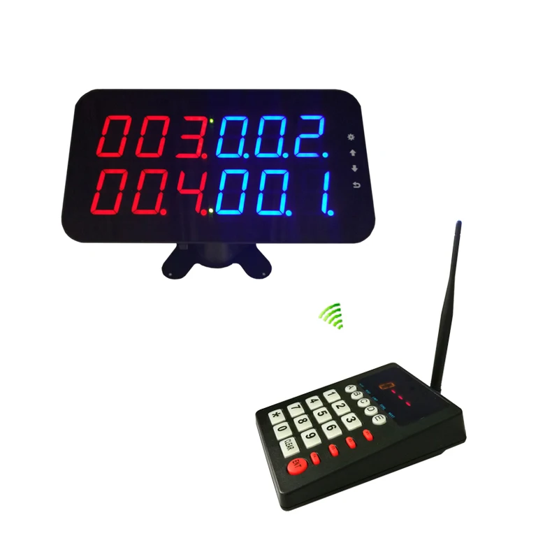 Queuing system of Wireless numeric keypad K-999 with digital display 4 calling numbers one time K-4-D