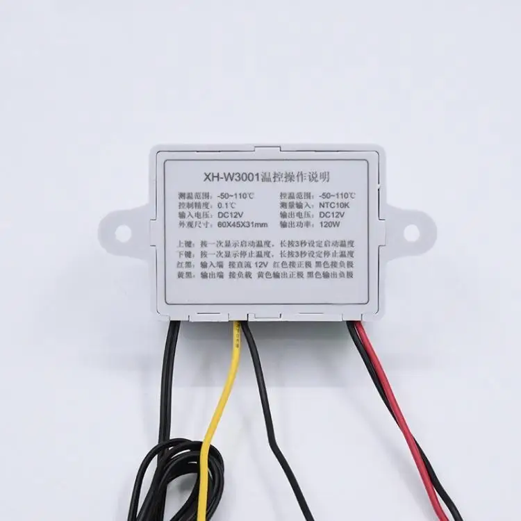 12V/ 24V/ 110V /220V W3001 Digital LED Temperature Controller 10A Thermostat Control Switch Probe XH-W3001