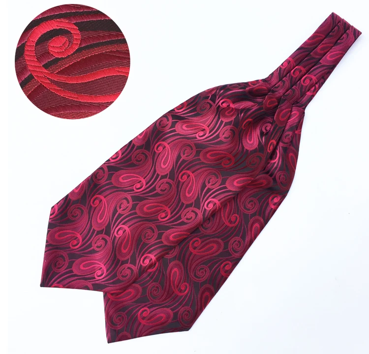 

Men Ascot Tie Tie Paisley Wedding Formal Ascot Tie Gentleman Polyester Tie Gift Custom Logo