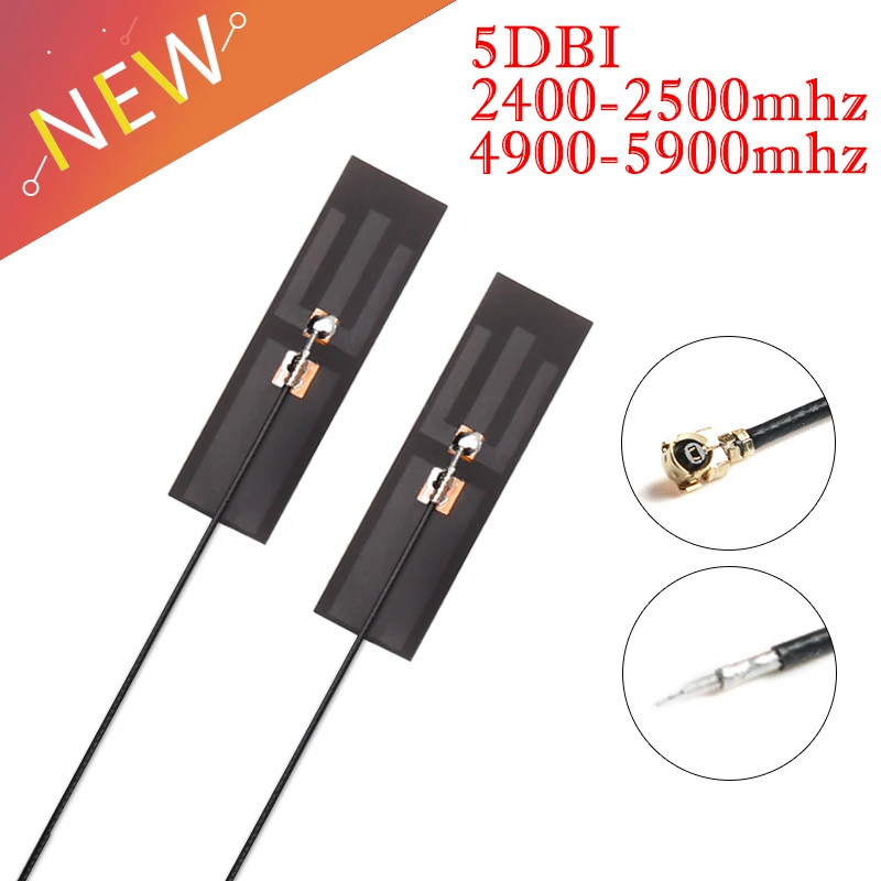 2.4G 5G 5.8G 5dbi high gain IPEX built-in FPC wifi outer Dual-frequency flexible soft omnidirectional antenna