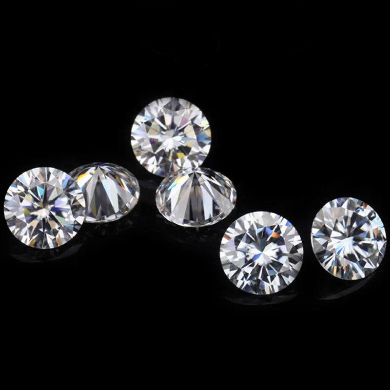 Wholesale 5.5mm-7mm synthetic  Moissanite D color high quality Moissanite for making jewerly