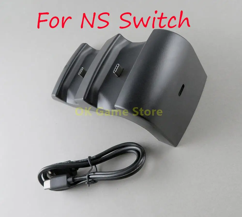 

5pcs/lot Black Fast Handle Charger Double Charging Dock Station Port Base For NS Switch Pro Wireless Bluetooth-compatible