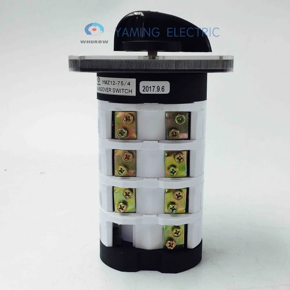 Imagem -04 - Interruptor de Comutação Rotativo com Posições Câmera Universal Seletor de Transferência Manual Alta Tensão Polos 75a Ymz1275 4