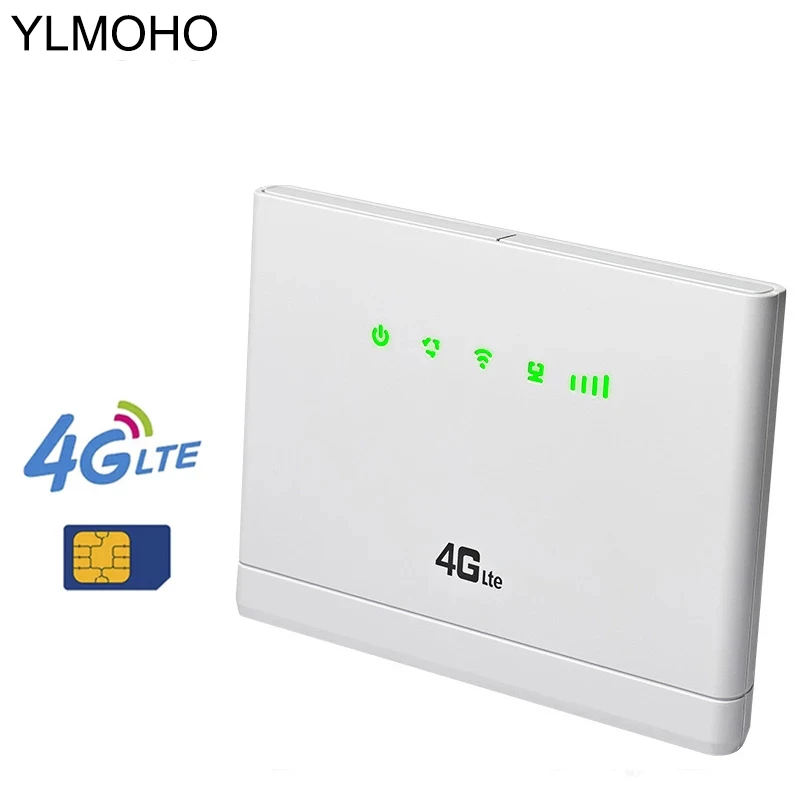 Ylmoho 4g wifi roteador cpe wifi rede antena modem móvel wifi hotspots de banda larga com slot para cartão sim para viagens em casa