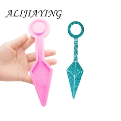 Shiny Knife Mold DIY Epoxy Resin Self Defense Silicone Molds, Kunai Knife Earring Resin Crafting Mold Supplies DY0908