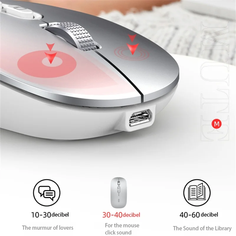 Rato sem fio bluetooth usb recarregável mouse computador silencioso mause ergonômico ratos para escritório computador portátil tablet souris sans fil