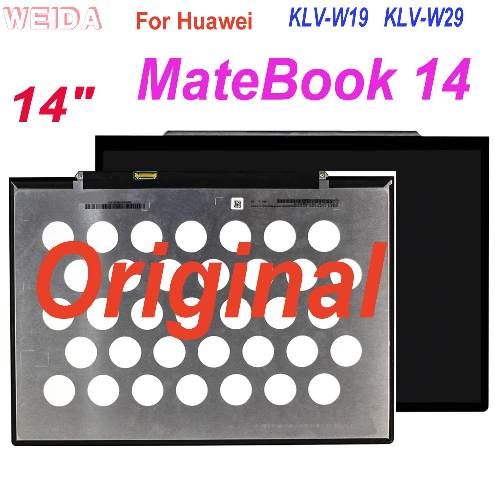 

New Original 14" LCD For Huawei MateBook 14 Mate Book 14 KLV-W19 KLV-W29 14 inch Display Screen Assembly Replacement 2160*1440