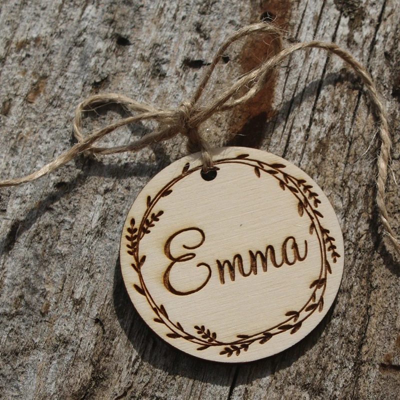 Custom Guest Name Party Wedding Decoration Personalized Wood Name Logo Tags  Unique Party Gift Table Decoration