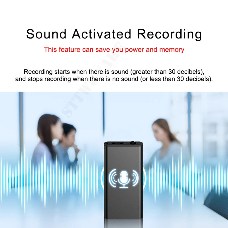 STTWUNAKE voice recorder mini activated recording dictaphone micro audio sound digital flash drive record Home security