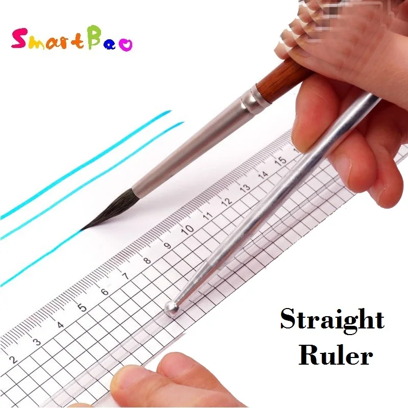 Straight Ruler with Metal Rod Drawing Ruler