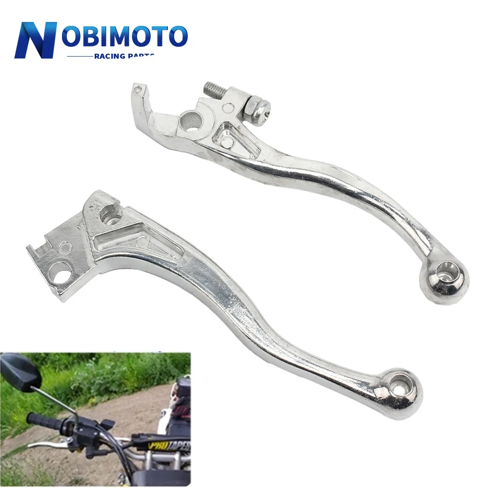 Motorcycle Clutch Brake Lever Chrome For Kawasaki KLX125 KLX250 KLX150 2018 2017 2008-2019 Accessories Dirt bike KLX 250 125 150