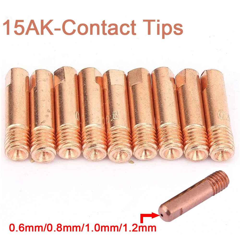 19Pcs Welding Torch Nozzle Part Kit Conical Nozzle Sleeve Rod Tool Set For Binzel 15AK MIG MAG Welding Torch Welder Accessories