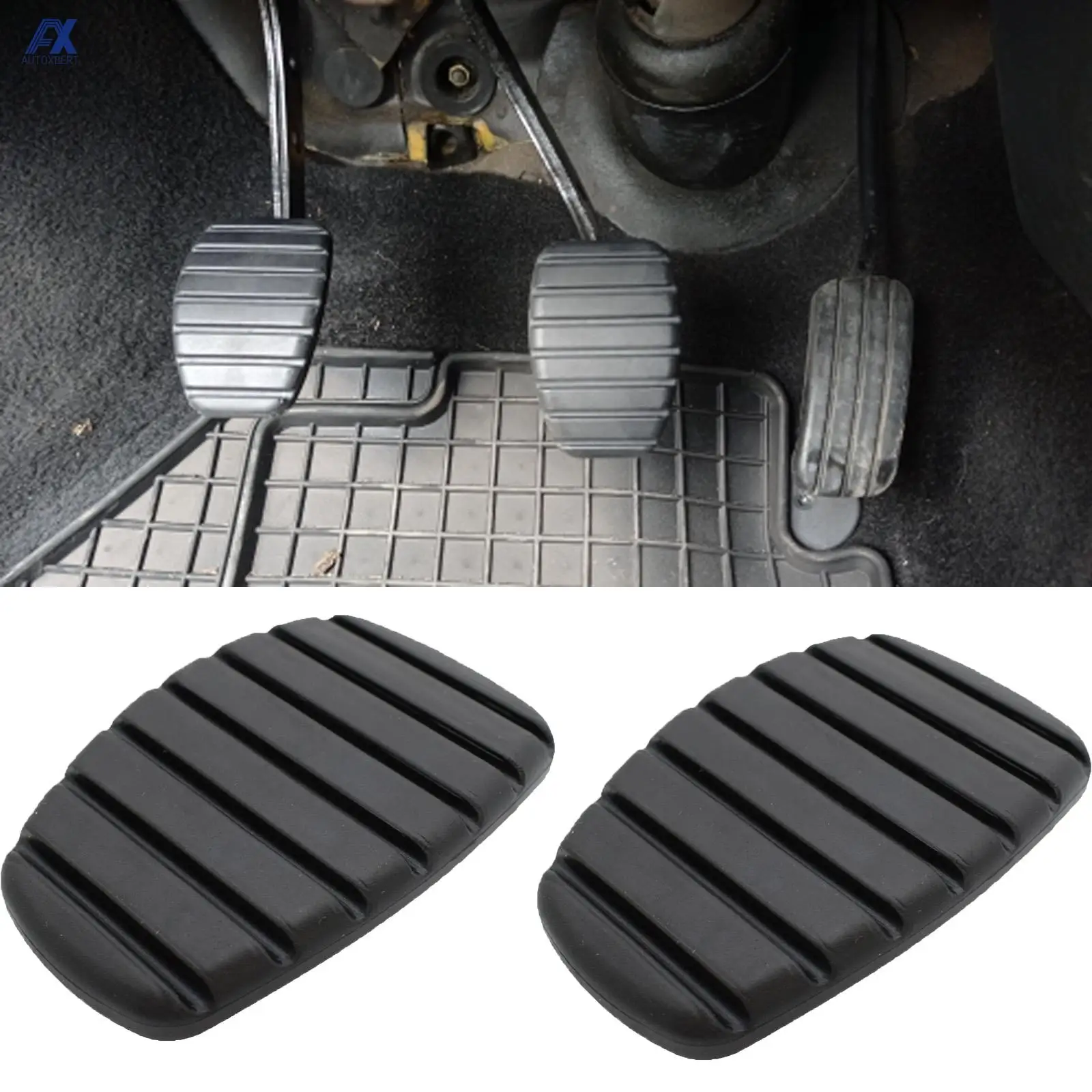 2Pcs Car Brake Clutch Pedal Rubber Pad Cover For Nissan Kubistar X80 Box NV400 Platform Primastar X83 Car-styling Accessories